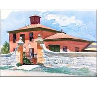 GYTRI CGFHJ Edward Hopper Poster Stampe a colori Immagine di arte murale astratta《Casa rosa con muro di pietra》Edward Hopper Quadro su tela per decorazioni domestiche 50x80cm senza cornice