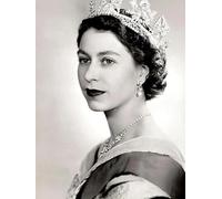 GYTRI CGFHJ Elisabetta II Poster Stampe A Colori Moderna Arte Della Parete Record Immagine Ritratto Della Regina Elisabetta II Pittura Su Tela Per Home Decor 50x80cm Senza Cornice