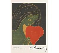 GYTRI CGFHJ Famoso Edvard Munch Persone Poster Stampe a colori Immagine astratta di arte murale》Il cuore》Edvard Munch Dipinto su tela per decorazioni domestiche 50x70cm senza cornice