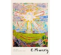 GYTRI CGFHJ Famoso Edvard Munch Poster Paesaggio Stampe A Colori Immagine Astratta Di Arte Della Parete《Il Sole》Edvard Munch Pittura Su Tela Per Home Decor 50x70cm Senza Cornice