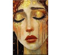 GYTRI CGFHJ Famoso Gustav Klimt Persone Poster Stampe astratte Immagine di arte murale a colori《Lacrime d'oro》Gustav Klimt Dipinto su tela per decorazioni domestiche 50x80cm senza cornice