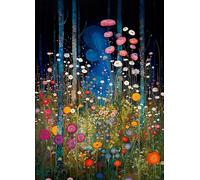 GYTRI CGFHJ Famoso Gustav Klimt Poster Floreale Stampe Astratte Colore Wall Art Picture《Giardino Forestale》Gustav Klimt Pittura Su Tela Per Home Decor 50x80cm Senza Cornice