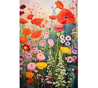 GYTRI CGFHJ Famoso Gustav Klimt Poster Floreale Stampe Astratte Colore Wall Art Picture《Il Giardino》Gustav Klimt Dipinto Su Tela Per Home Decor 50x80cm Senza Cornice