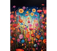 GYTRI CGFHJ Famoso Gustav Klimt Poster Floreale Stampe Astratte Colore Wall Art Picture《Il Giardino》Gustav Klimt Dipinto Su Tela Per Home Decor 50x80cm Senza Cornice
