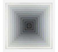 GYTRI CGFHJ Frank Stella Poster Stampe astratte Colore Wall Art Exhibition Picture《Gray Change》Frank Stella Canvas Painting For Home Decor 40x40cm senza cornice