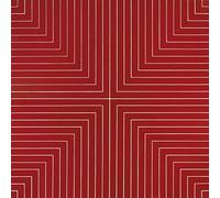 GYTRI CGFHJ Frank Stella Poster Stampe astratte Colore Wall Art Exhibition Picture《Red Line Change》Frank Stella Canvas Painting For Home Decor 40x40cm Senza cornice