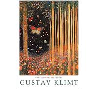 GYTRI CGFHJ Gustav Klimt Poster Scenario Stampe Astratte Colore Wall Art Picture《Foresta delle Farfalle》Gustav Klimt Dipinto Su Tela Per Home Decor 50x80cm Senza Cornice