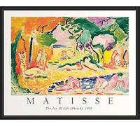 GYTRI CGFHJ Henri Matisse La gioia di vivere 1905Poster Astratto Arte Della Parete Henri Matisse Pittura Su Tela Landscpe Stampe Per Home Decor Immagine 60x40cm Senza Cornice