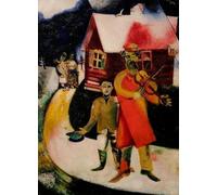 GYTRI CGFHJ Marc Chagall Poster Regali Natalizi Dipinto Astratto su tela《The Fiddler》Da Marc Chagall Wall Art Colleziona Stampe per l'arredamento della casa 50x70cm Senza cornice