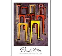 GYTRI CGFHJ Paul Klee Poster Scenario Stampe a colori Immagine astratta di arte murale》La rivoluzione del viadotto》Paul Klee Dipinto su tela per arredamento da salotto 40x60cm senza cornice