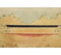 GYTRI CGFHJ Paul Klee Poster Stampe astratte Immagine di arte murale a colori》Il mare dietro il paesaggio》Dipinto su tela Paul Klee per decorazioni domestiche 50x90cm senza cornice