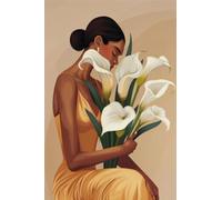 GYTRI CGFHJ Poster di Diego Rivera《Donna con gigli di calla》Stampe murali 40x60cm Senza cornice