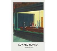 GYTRI CGFHJ Poster di Edward Hopper《Nighthawks 1942》Stampe da parete regali 40x60cm Non corniciate