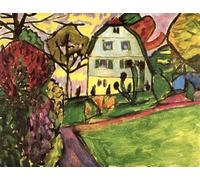 GYTRI CGFHJ Wassily Kandinsky Poster e stampe Abstract Wall Art Scenery Picture《Country House》Wassily Kandinsky Canvas Painting For Home Decor 70x50cm senza cornice