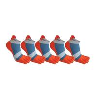 GYTTDERFL Calzini a cinque dita 5 paia di calzini for le dita di grandi dimensioni in cotone a righe a rete colore brillante che assorbono il sudore punta sportiva fitness