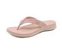 GYTTDERFL Infradito Donna Mare Casual slippers Women's flip flop soft bottom slippers Simple and sturdy shoes for women Flat with(Pink,38)