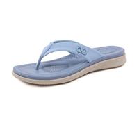 GYTTDERFL Infradito Donna Mare Casual slippers Women's flip flop soft bottom slippers Simple and sturdy shoes for women Flat with(Blue,42)