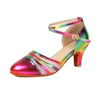 GYUBL Chaussures de Danse en Maille pour Femmes Escarpins Flapper Chaussures de Salon Moderne Tango Swing Latin,38 EU