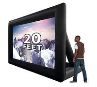 GYUEM Schermo cinematografico gonfiabile portatile da 6,1 m - Enorme schermo di proiezione cinematografico soffiato ad aria con corda, ventilatore, paletti per tenda, proiezione anteriore e