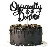 Gyufise 1 confezione da 1 topper per torta di divorzio, decorazione per torta di divorzio con glitter nero singolo AF per festa di divorzio libera, per rotto gratuito a Last Bye Felicia Newly Unwed