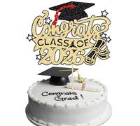 Gyufise 1 confezione di topper per torta di laurea 2023 con glitter el 2023 topper per torta diploma laurea classe 2023 decorazioni per feste a tema laurea 2023 forniture per feste a tema