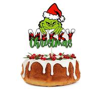 Gyufise 1 confezione di topper per torta Grich Merry Christmas, decorazioni per feste di compleanno, forniture e decorazioni per torte di Natale