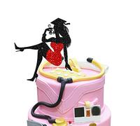 Gyufise 1 topper per torta di laurea 2025 con tappo glitterato diploma tacco alto ragazza laurea torta pick 2025 decorazioni per torta di laurea senior per ragazze forniture per feste a tema laurea