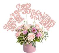 Gyufise 15 bastoncini centrotavola per 35° compleanno, trentacinque dritti fuori dal 1991, centrotavola per fiori da tavola, bastoni per 35 decorazioni per feste di 35° compleanno, oro rosa