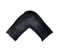 Gyulin, federa per cuscino in raso morbido e setoso, Nero, V Shaped federa