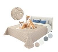 GYURO Coperta impermeabile al 100%, disponibile su entrambi i lati e lavabile in lavatrice, offre una copertura completa e protezione per il vostro divano, letto, seggiolino auto (Cachi, 157 * 208CM)
