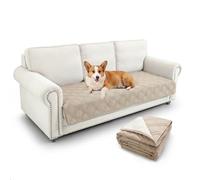 GYURO Coperta impermeabile al 100% per cani, grande lavabile, con retro antiscivolo, può proteggere i mobili e il divano (cachi, 97 x 190 cm)