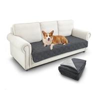 GYURO Coperta impermeabile al 100% per cani, grande lavabile, con retro antiscivolo, può proteggere il divano dei mobili (grigio, 137 * 208CM)