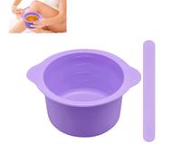 GYWHOOFT 10 * 6.5CM ciotola per cera in silicone per scaldacera, riutilizza scaldacera sostitutiva del vaso per cera, fodera per cera antiaderente con 1 Mescolare il bastone(viola)