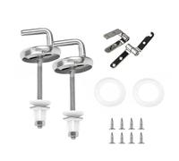 GYWHOOFT Cerniere Tavoletta Sedile Wc,Coppia Cerniere Tavoletta WC in Lega, Kit di Ricambio per Sedile WC, Kit di Ricambio Universale per Sedili WC, Cerniere per WC di Ricambio per WC con Dadi