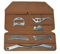 GYX COELE IASTM - Set di strumenti 6 in 1 per massaggio Gua Sha, in acciaio inox, ottimo strumento per la mobilizzazione dei tessuti molli, per schiena, collo, braccia, gambe, spalle e agopunti di
