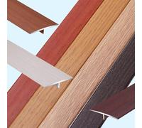 GYYDXXFC Profilo di Transizione for Pavimento in Alluminio A T, Profilo Scanalato for Porta D'ingresso, Soglie Metalliche Interne for Porte, Copri-Fessure for Porte da Bagno(Sandalwood,W/40mm)
