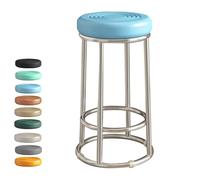 GYYDXXFC Sedia Da Ufficio Direzionale Alta, Sedia Da Toeletta Da Lavoro, Sgabello Da Bar, Imbottitura Spessa, For Bar, Casa, Sala Da Pranzo, Cucina, Isola(Blue,75cm)