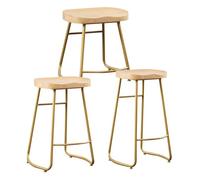 GYYDXXFC Sgabelli da Bar in Metallo, Sedia for Sala Conferenze, Gambe in Metallo Robuste Che Allargano La Base, Sedia da Toeletta for Bar, caffè, Sala da Pranzo, Cucina, Isola(Wood Color,65cm)