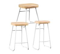 GYYDXXFC Sgabelli da Bar in Metallo, Sedia for Sala Conferenze, Gambe in Metallo Robuste Che Allargano La Base, Sedia da Toeletta for Bar, caffè, Sala da Pranzo, Cucina, Isola(White,65cm)