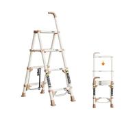 GYYDXXFC Sgabello in Acciaio Robusto E Pesante, Scalas Multiposizione, Foro di Bloccaggio, Scalas Telescopica con Struttura A A, Facile da Aprire E Chiudere(4 Step)