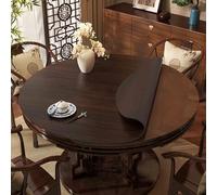 GYYFQH Tovaglia in Pelle Rotonda Tavolo Rotondo in Legno Resistente all'Acqua E All'olio Pelle Tovaglietta per Tavolo da Pranzo Sottobicchiere Isolante per Scrivania(E, 60cm Round)