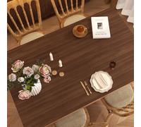 GYYFQH Tovaglia in Similpelle, tovaglia in Similpelle PU, Runner da Tavolo in Similpelle con venature del Legno, tovaglia Lavabile Resistente all'olio e all'Acqua(E,70×140cm)