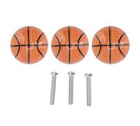 GYZOUKA 3 Set Pomelli per Cassetti da Basket Maniglie per Cassetti per Armadietti da Basket a Tema Sportivo con Palla Maniglie per Cassetti con Foro Singolo Maniglia in Ceramica