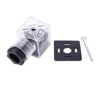 GYZOUKA 5 Pcs Connettore a Tappo per Valvola a Pilo di Solenoide Idraulica con Lampada Trasparente Universale AC 220V IP65 Dustide Impermeabile Impermeabile