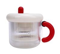 GYZOUKA Colino per Yogurt Greco Separatore per Yogurt Secco Separatore di Siero di Latte con Sacchetto a Rete Fine e Coperchio per Yogurt Greco Fatto in Casa (Rossa)