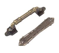 GYZOUKA Gesta della Porta di Bronzo Vintage Mobile per Estrazione del Cancello Scorrevole con Piastra Posteriore e 8 Viti per L'armadio del Guardaroba del Cassetto Dell'armadio