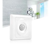 GYZOUKA Interruttore con Sensore Corporeo a Infrarossi IR per Lampade a Risparmio Energetico con Tempo di Ritardo Regolabile per Armadio del Soggiorno Bianco Quantità 1