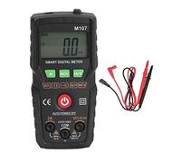 GYZOUKA Multimetro Digitale, Tester Multimetro LCD Portatile con Retroilluminazione per la Misurazione dei Diodi di continuità della Resistenza della Tensione CA CC (Nera)