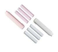 GZBABY Confezione da 2 gomme da cancellare retrattili, con 6 ricariche in gomma, rasature cancellate nelle linee (rosa, grigio)