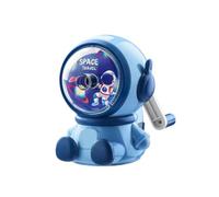 GZBABY Temperamatite a manovella, temperamatite manuale con funzione di alimentazione automatica, a forma di astronauta carino (blu)
